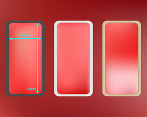 Mesh, coral colored phone backgrounds kit.