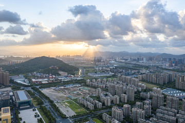 Obraz premium panoramic city skyline in hangzhou china