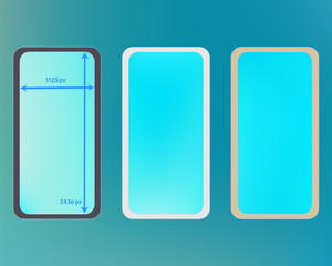 Mesh, cyan colored phone backgrounds kit.