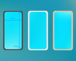 Mesh, cyan colored phone backgrounds kit.