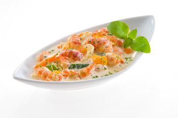 Flusskrebscocktail  salat
