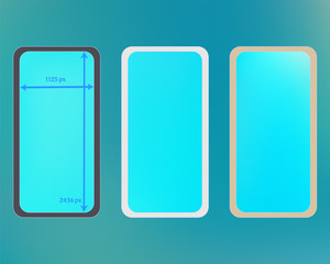 Mesh, cyan colored phone backgrounds kit.