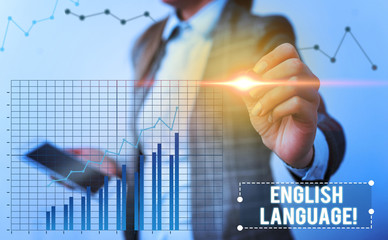 Conceptual hand writing showing English Language. Concept meaning third spoken native lang in world...