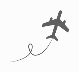 Vector divine plane logo flat - air transport. Company name