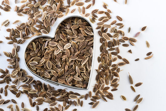 Dill Seeds in a Heart Shape