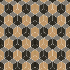 Vector seamless pattern of mozaic. Moroccan-inspired tiles