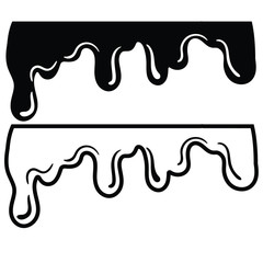 Black and white water and sticky border