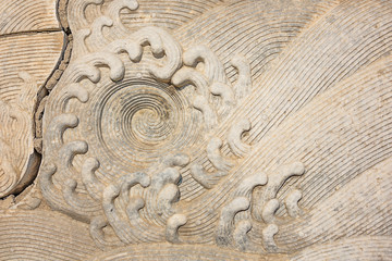 Detail of a sculpted water wave in the Summer Palace, the former imperial garden