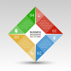 Business InfoGraphics, Geometry, Square Design, Marketing presentation, section banner