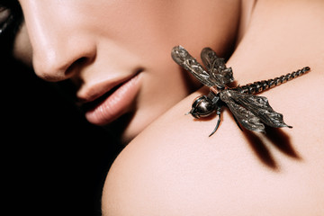 dragonfly on the shoulder