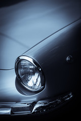 Headlight of a vintage classic car