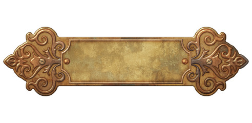 Victorian aged metal ornate frame