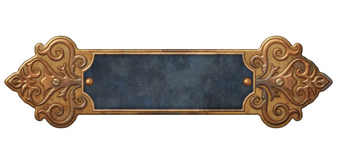 Victorian aged metal ornate frame