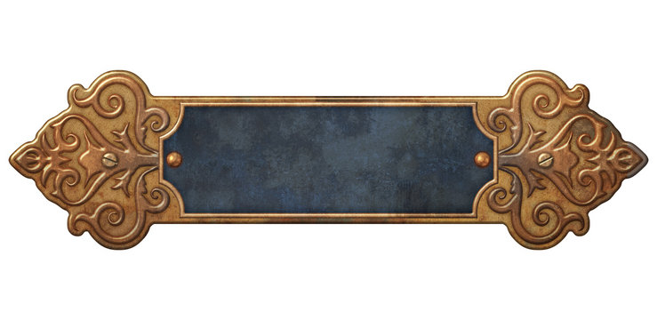 Victorian aged metal ornate frame