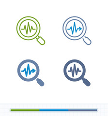 Magnfier & Pulse - Contrast Icons