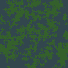Urban UFO camouflage of various shades of green and blue colors