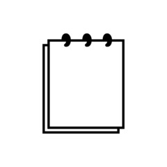 Notepad - simple vector outline icon
