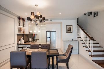 Interior, beautiful apartment, luxurious living room