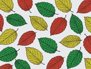 Fototapeta premium autumn leaves seamless pattern