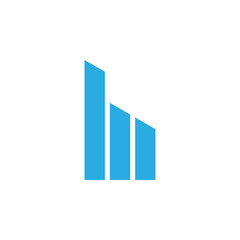 Fototapeta premium simple building silhouette business chart concept vector
