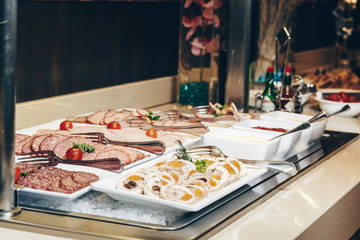 delicious breakfast at the hotel. Buffet