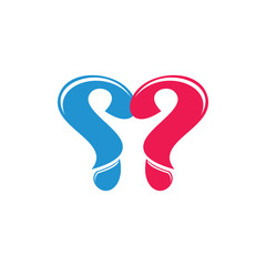 ask question mark colorful design vector