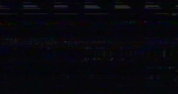 colorful vhs glitch background realistic flickering, analog vintage TV signal with bad interference, static noise background