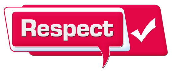 Respect Pink White Comment Symbol Horizontal 