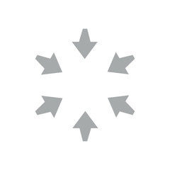 arrow pointing swirl geometric symbol vector