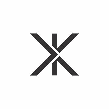 letter kk xk kx logo vector