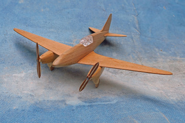 wooden toy plane