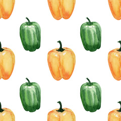 Watercolor background image of Fresh peppers