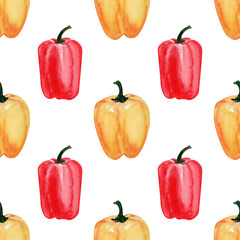 Watercolor background image of Fresh peppers