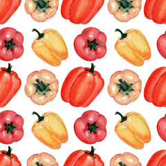 Watercolor background image of Fresh peppers