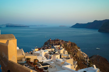 the main town of Santorini island