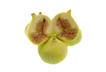 organic figs isolated on white background