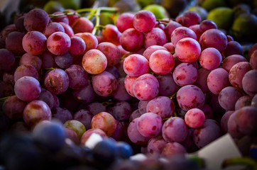 fresh grapes within the local market in Naples