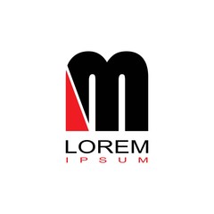 M Letter Logo Template Vector Illustration