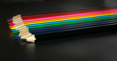 Colored pencils row