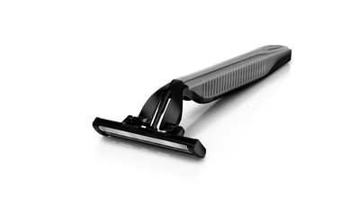 Men's shaving razor. Studio shot isolated on white