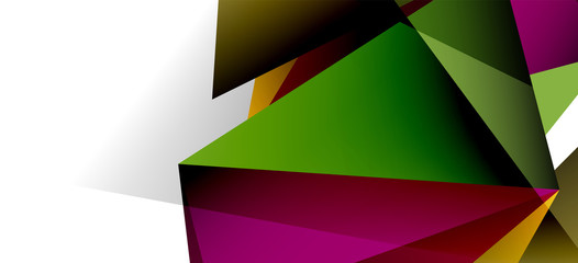 Triangle geometric background in trendy style on light background. Retro vector illustration. Colorful bright. Trendy modern style. Vector business illustration.