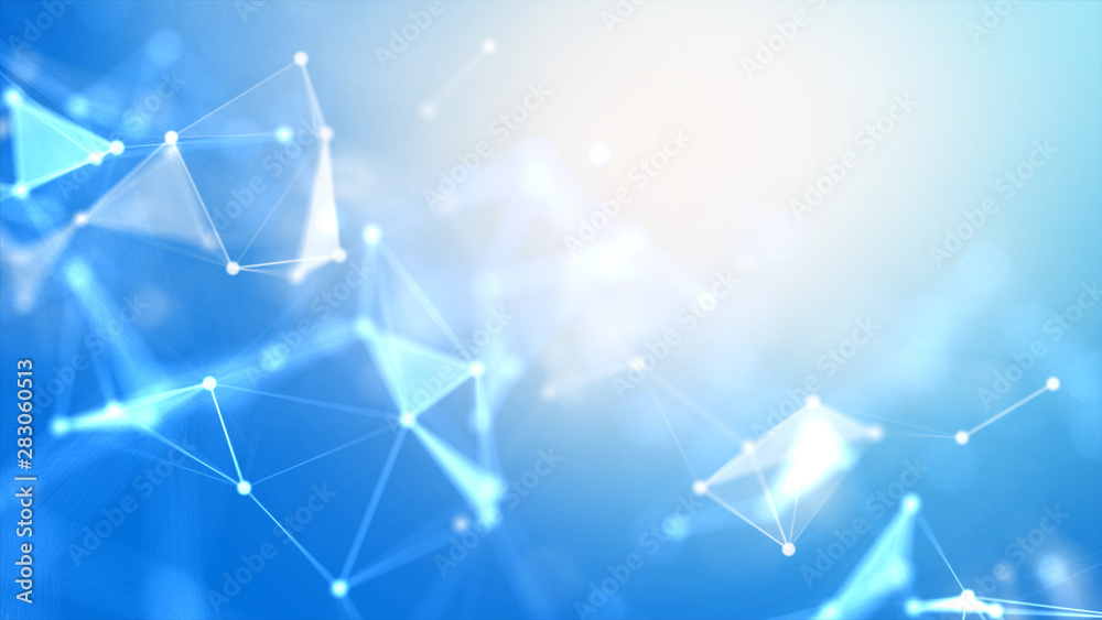 Poster abstract background dot and connect line for cyber technology futuristic and network connection conc
