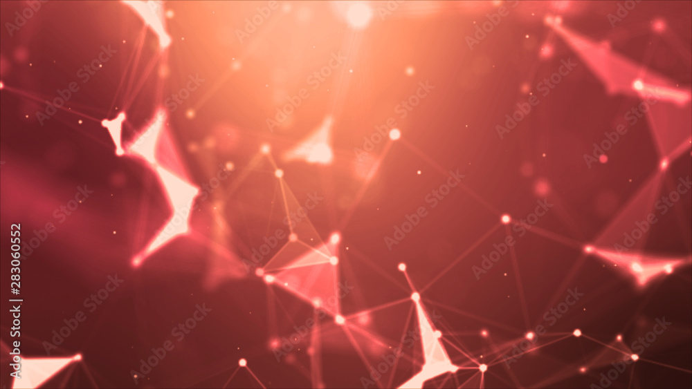 Poster abstract background dot and connect line for cyber technology futuristic and network connection conc