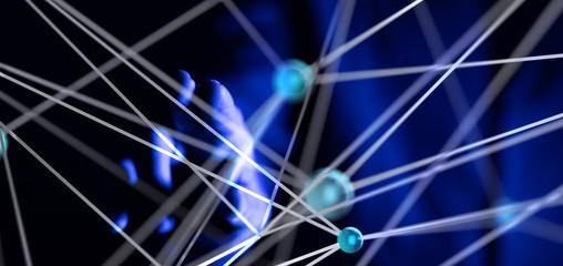 Abstract technology geometric and data