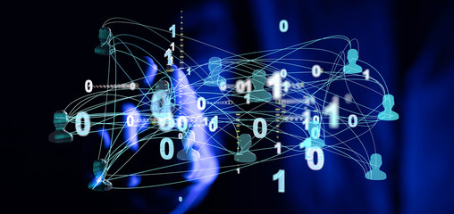 group of people talking in social network.