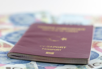 Turkish passport and turkish lira