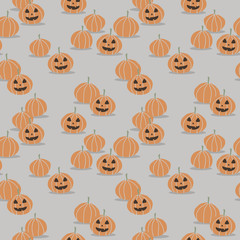 Halloween pumpkin seamless pattern vector.