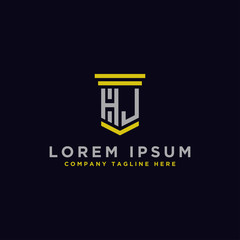 Inspiring company logo designs from the initial letters of the HJ logo icon. -Vectors