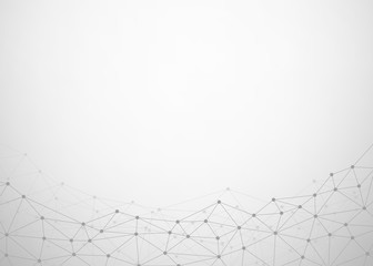 Abstract technology background with connecting dots and lines. Data and technology concept. Internet network connection 