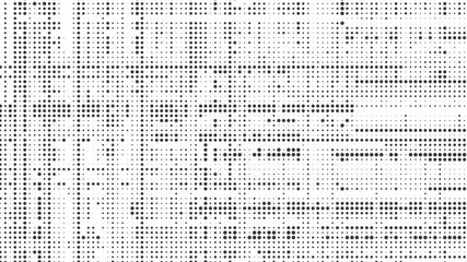 Vector halftone texture. Black and white abstract background. A chaotic pattern of dots on a white background.
